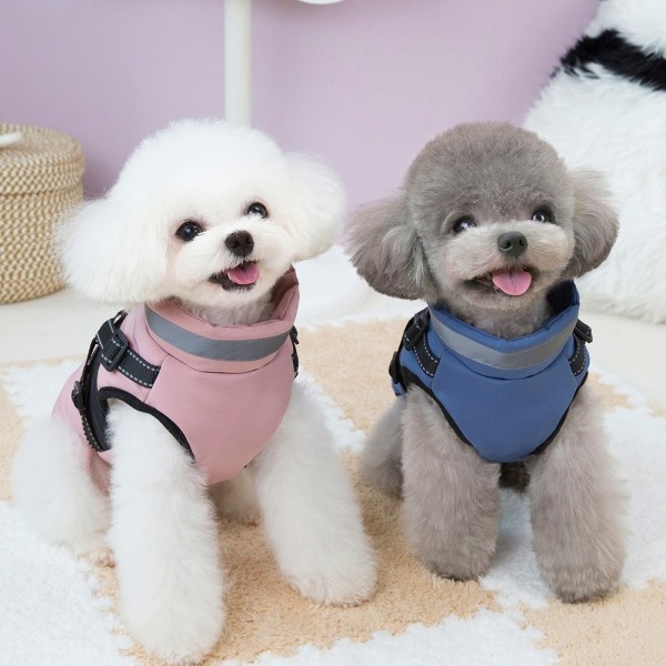 페오펫몰,딩동펫 반려동물 반사판 하네스 방한 패딩조끼