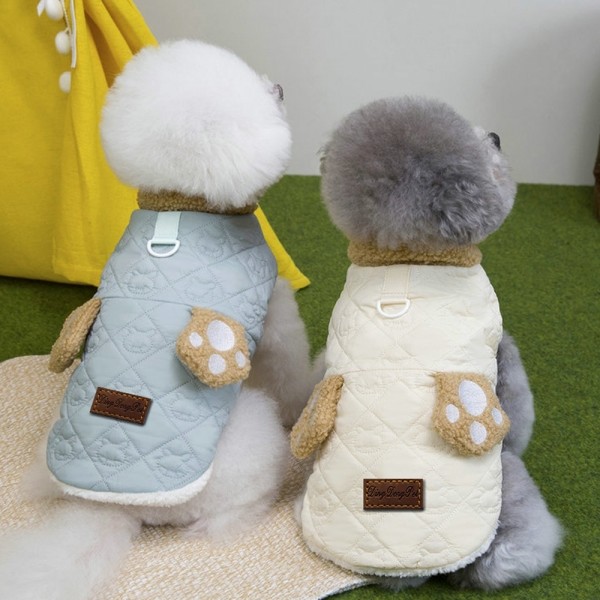 페오펫몰,딩동펫 반려동물 베어 뽀글이 패딩조끼 털자켓