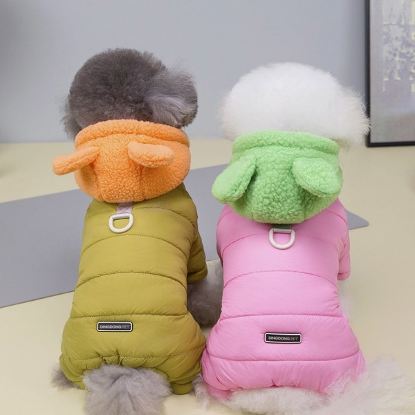 페오펫몰,딩동펫 반려동물 뽀글토끼 똑딱이 올인원 패딩