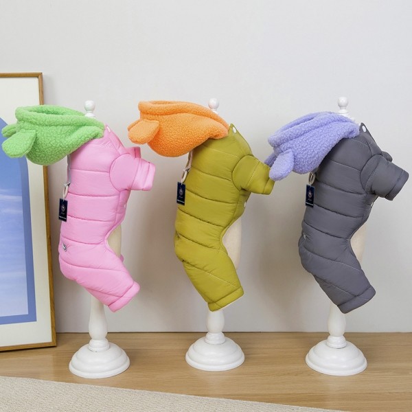 페오펫몰,딩동펫 반려동물 뽀글토끼 똑딱이 올인원 패딩