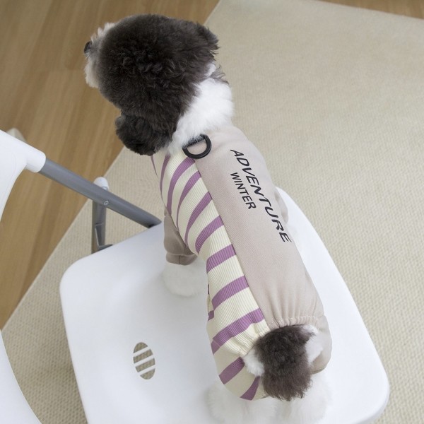 페오펫몰,딩동펫 반려동물 배색 스트라이프 올인원 하네스