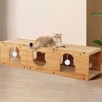 딩동펫 고양이 쉐이프 특대형 터널 스크래쳐 숨숨집