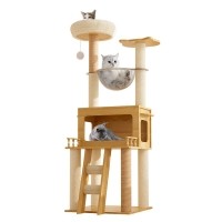 딩동펫 고양이 동글 스크래쳐 원목 캣타워
