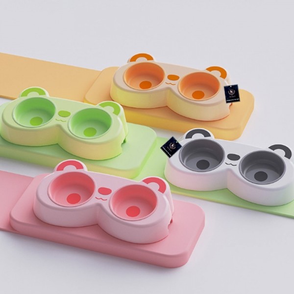 페오펫몰,딩동펫 반려동물 스마일 판다 더블 보울 식기