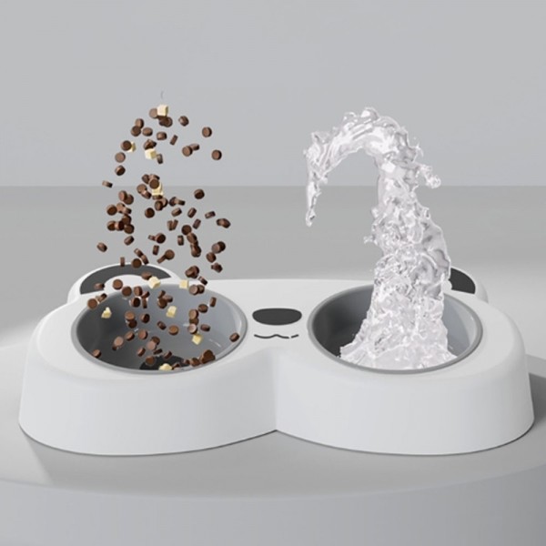 페오펫몰,딩동펫 반려동물 스마일 판다 더블 보울 식기