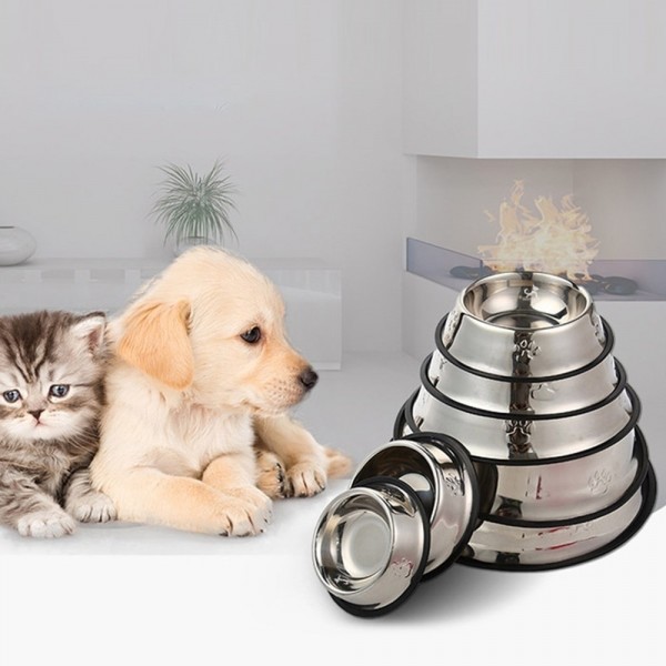 페오펫몰,딩동펫 반려동물 퓨어 스텐 그릇 식기 2p