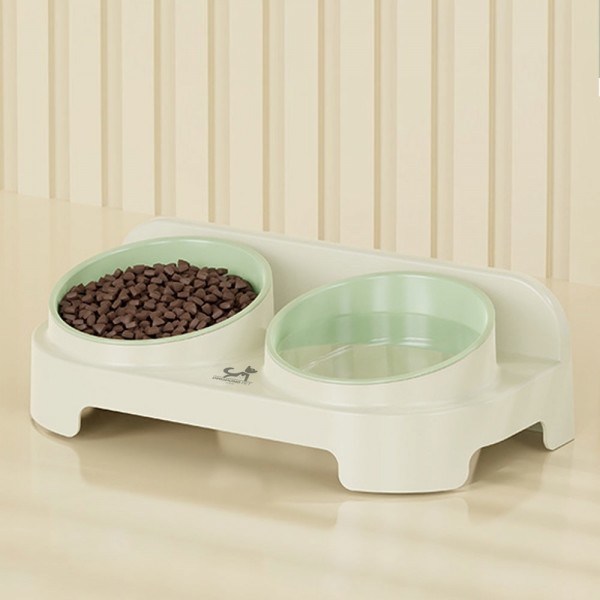 페오펫몰,딩동펫 반려동물 경사형 테이블 더블 보울 식기